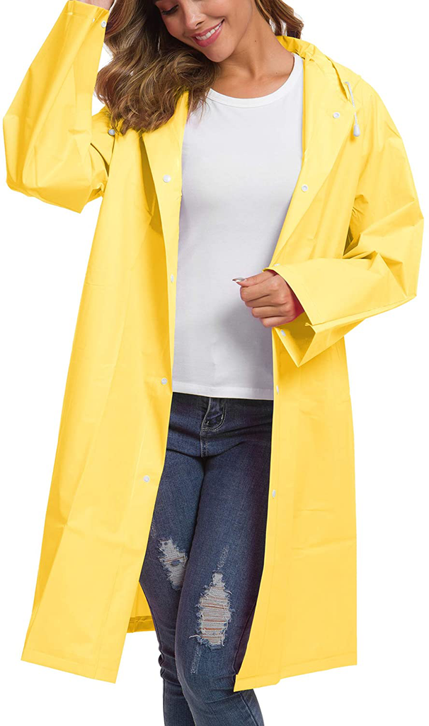 Besshopie Reusable Raincoat EVA Rain Poncho Unisex Men Women Long Rain Cape