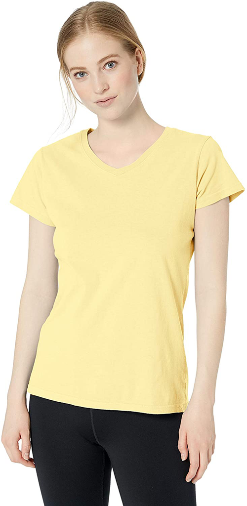 Clementine Womens 4.8 Oz. Cotton Short-Sleeve V-Neck T-Shirt