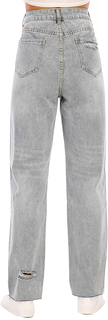 Nother Women's Jeans Straight Leg Ripped Fashion Casual Trousers