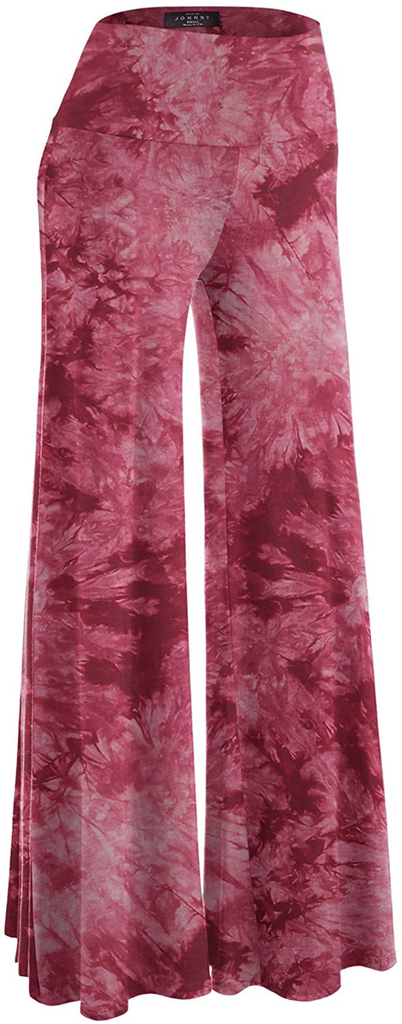 Made By Johnny Women's Casual Comfy Solid Wide Leg Palazzo Lounge Pants