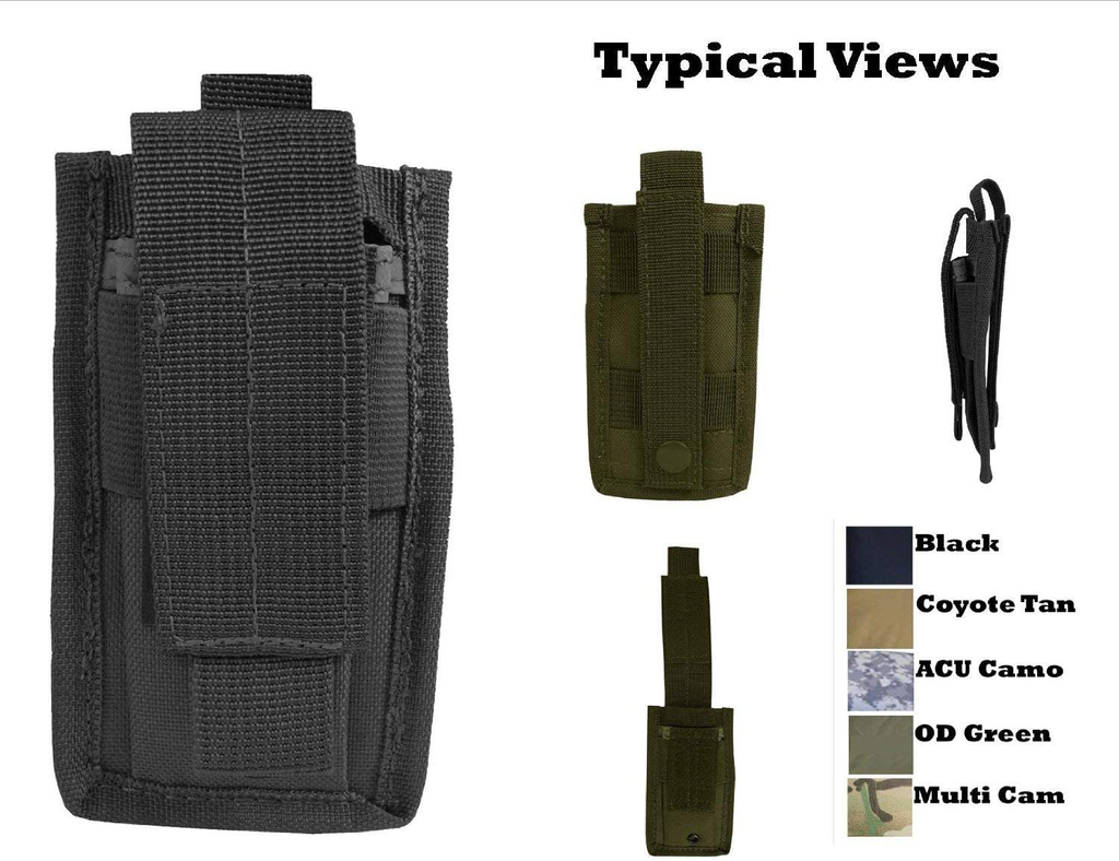 Explorer Tactical Velcro & MOLLE Single Pistol Magazine/Knife Carry Pouch