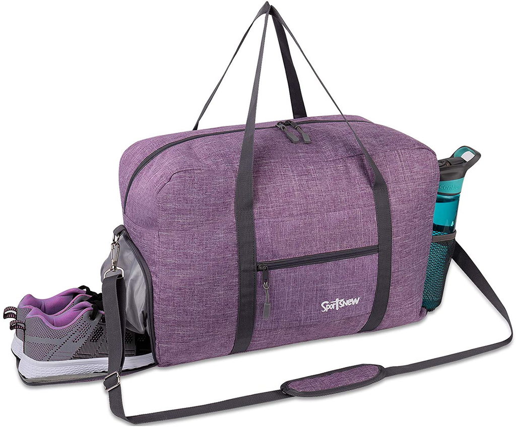 Portable Travel Sports Gym Bag with Wet Pocket & Shoes Compartment