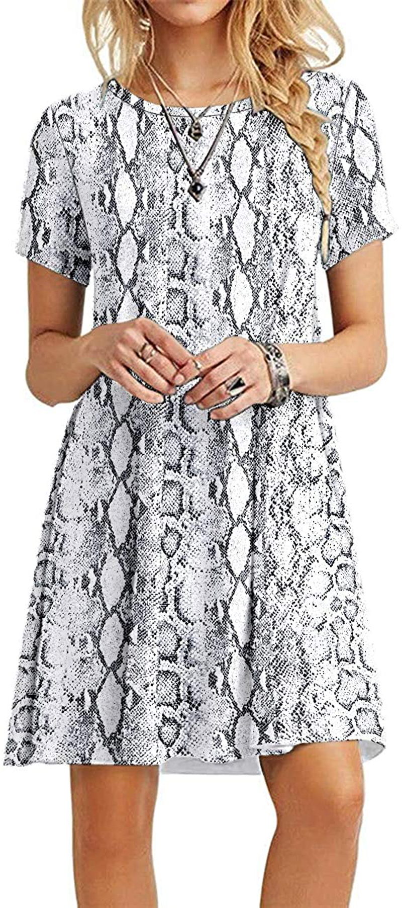 MOLERANI Women's Casual Plain Simple T-Shirt Loose Dress MODAndME MOLERANI Women's Casual Plain Simple T-Shirt Loose Dress MODAndME