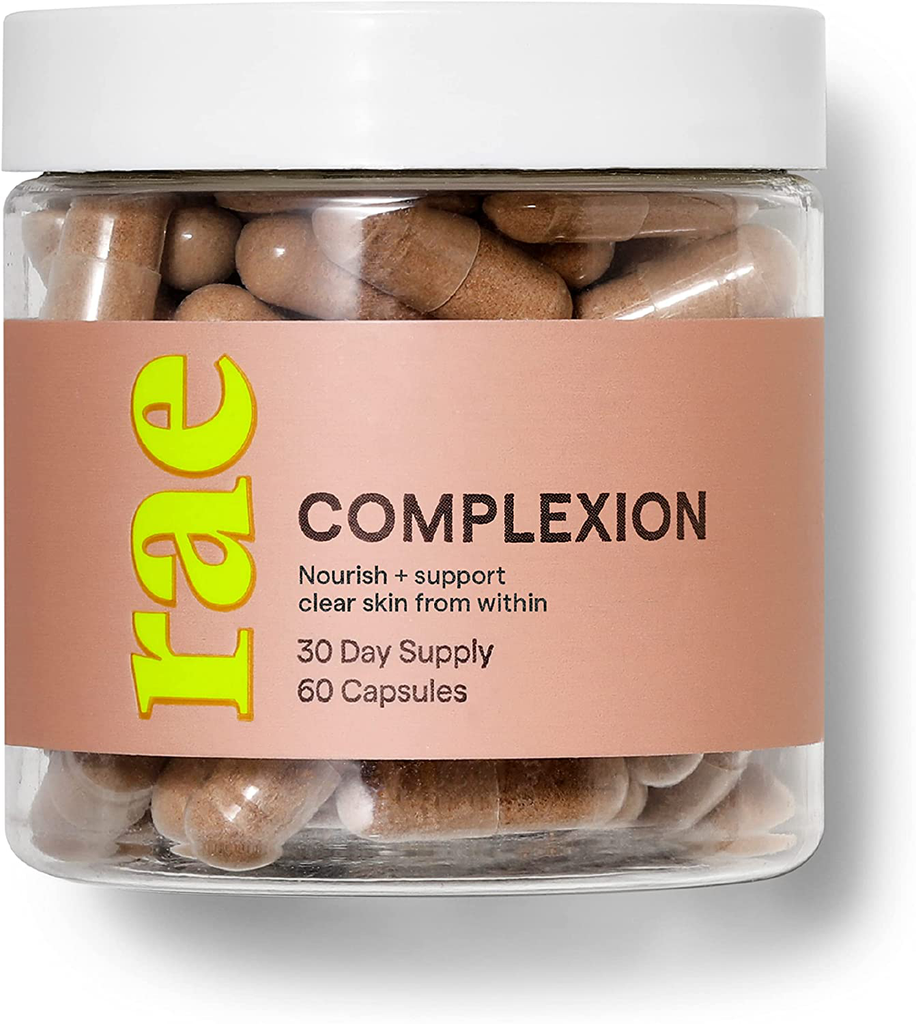 Rae Complexion Capsules - Healthy Clear Skin Supplement for Women with Willow Bark Extract and Vitamins A, C and E - Vegan, Gluten Free, Non GMO - 5 Day Supply