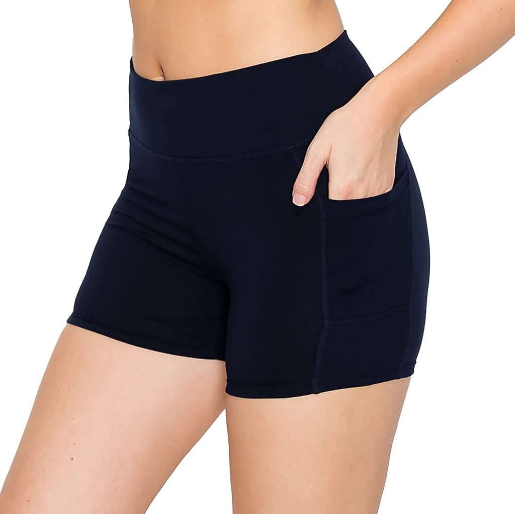 ALWAYS Women Workout Yoga Shorts - Premium Buttery Soft Solid Stretch Cheerleader Running Dance Volleyball Short Pants