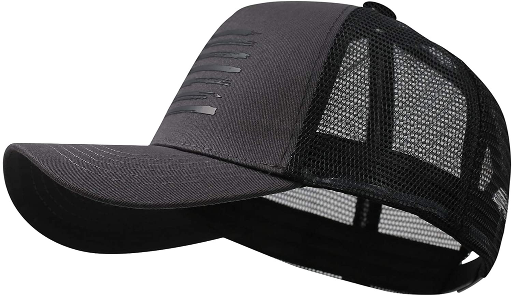 VIONLAN Baseball Cap American Flag Trucker Hat for Men Women 3D Embossed Logo Adjustable Outdoor Mesh Snapback Hat