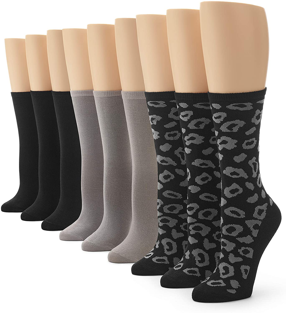 No Nonsense womens Flat Knit Crew Sock