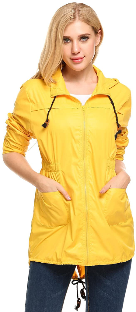 Beyove Women's Rain Jacket Waterproof Hooded Lightweight Active Outdoor Raincoats