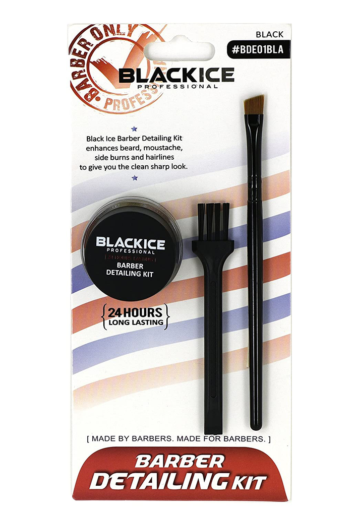 Black Ice Professional Barber Detailing Kit Dark Brown BDE01