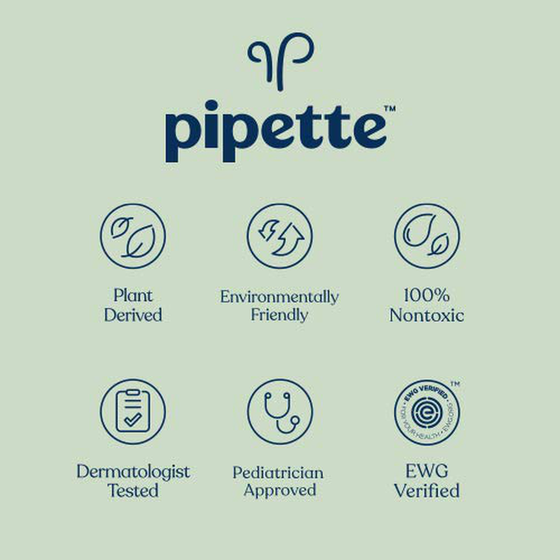 Pipette Hand Sanitizer Gel, 65% Alcohol, Moisturizing, Non-Sticky, No Rinse Plant-Derived, 8-Fl Oz, 12-Pack
