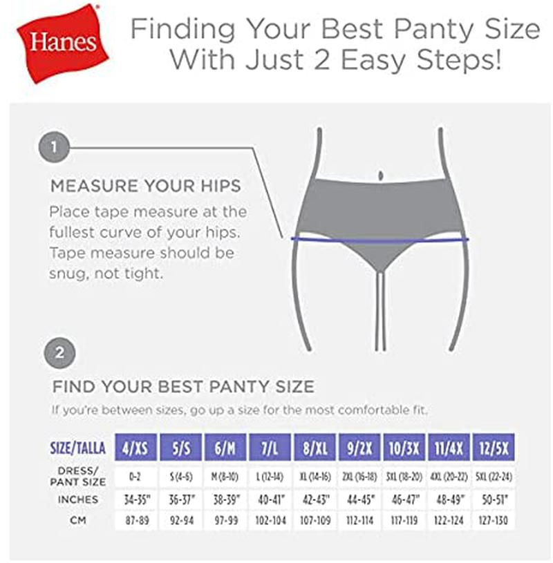 Hanes Women's Cotton Brief Underwear (Regular & Plus Sizes) MODAndME