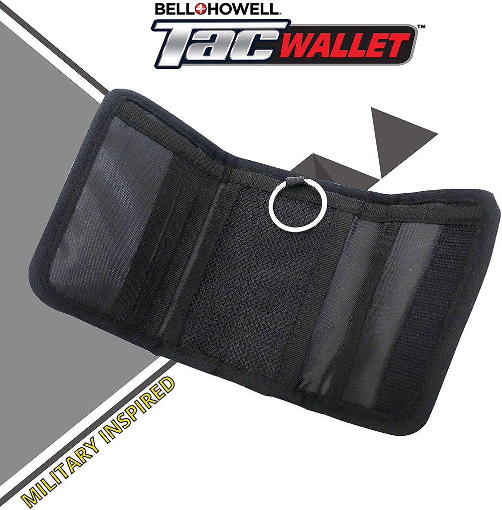Bell + Howell TAC WALLET Tactical Trifold Slim Wallet for Men, RFID Blocking, Flame Resistant, Multipurpose Security Wallet - Holds up to 5 Credit Cards As Seen On TV!
