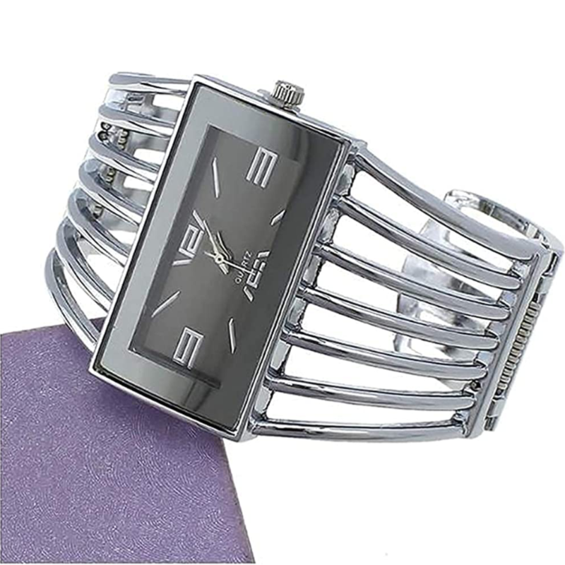 Women's Rectangular Cuff Bracelet Watch 
