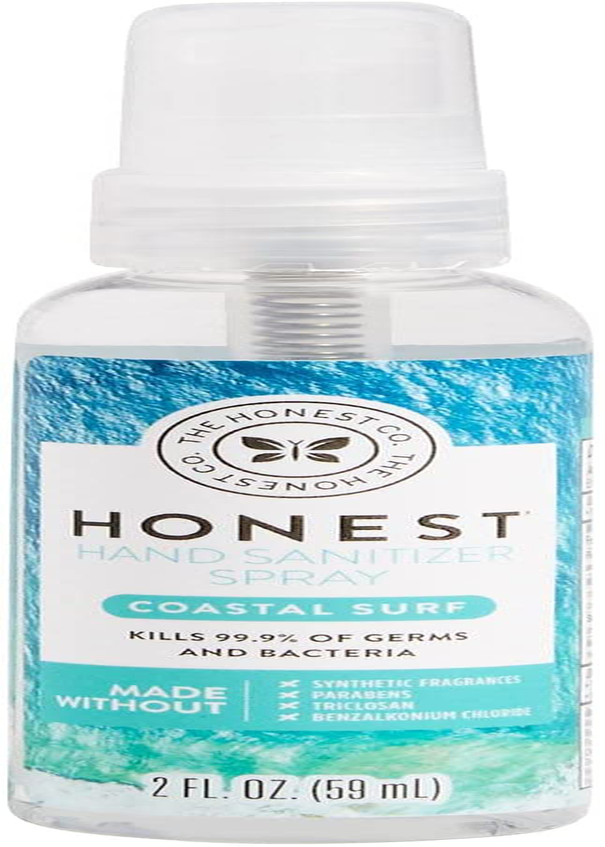 The Honest Company Hand Sanitizer Spray, Coastal Surf, 2 Fl Oz (Pack of 1)