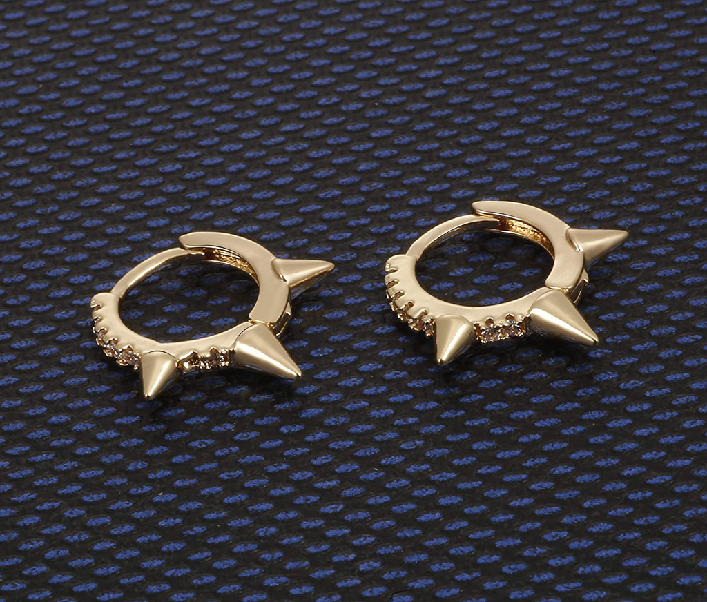 9 Pairs Teen Girls Charm Hoop Earrings for Women Sensitive Ears - Gold Hoop Earrings Set for Kids Butterfly Earrings Pack -Huggie Spike Hoop Earrings for Teens - Charm Dangle Earrings for Women