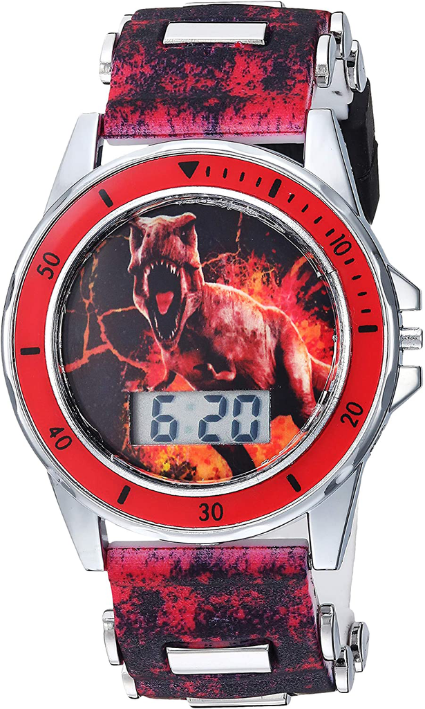 Jurassic Park Quartz Watch with Plastic Strap, Black, 20.7 (Model: JRW4026)