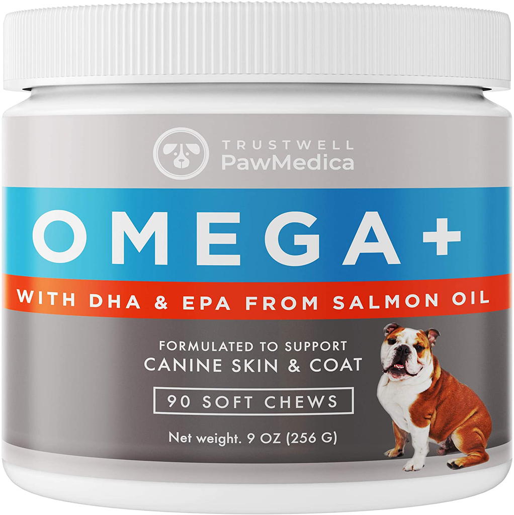 PawMedica Omega 3 for Dogs, Dog Skin and Coat Supplement for Dogs with Fish Oil Dogs Love, Dog Omega 3 Helps with Dog Dry Skin, Dog Omega 3 6 9 Vitamin for Dogs, Omega 3 Dog Chews for Dog Allergies