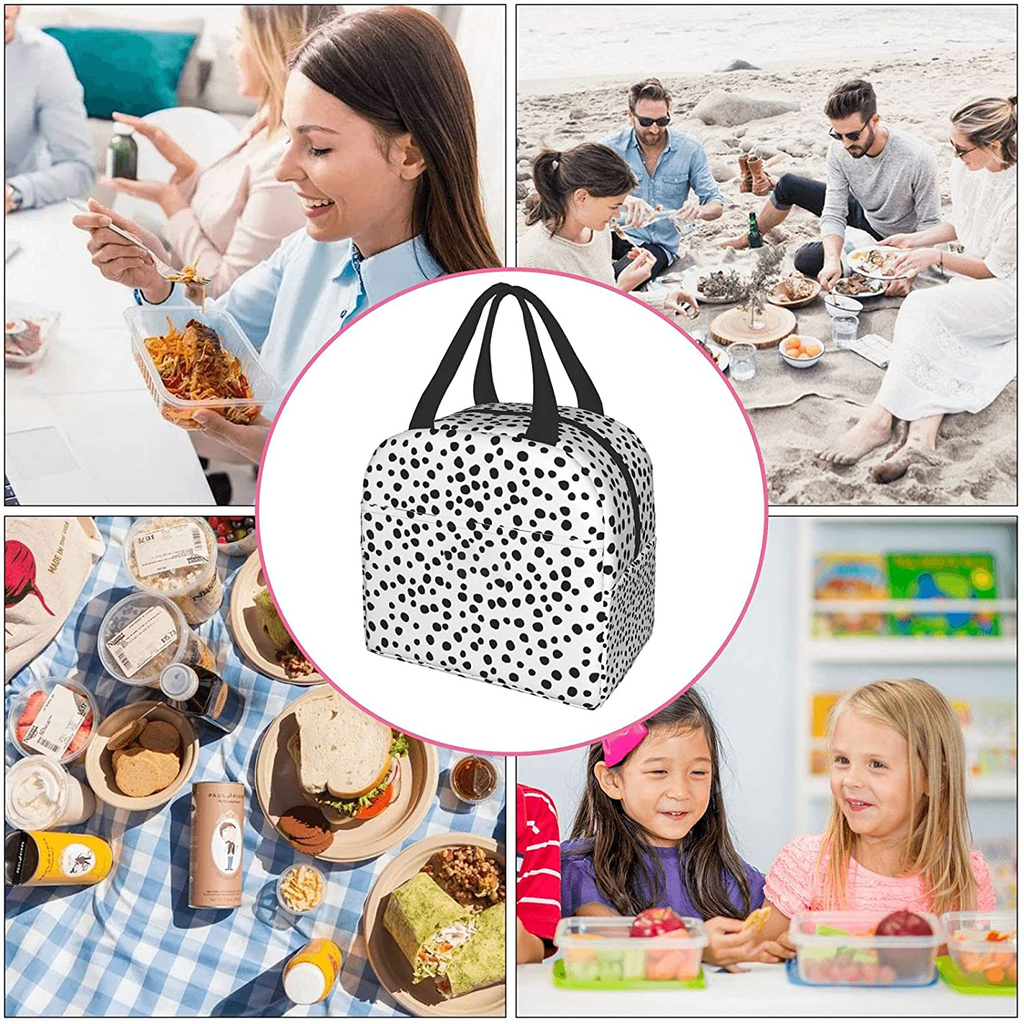 Easy Insulated Lunch Bags for Women Men, Cute Reusable Lunch Boxes Small Suitable Girls Boys Teens Work Picnic Travel, Plant