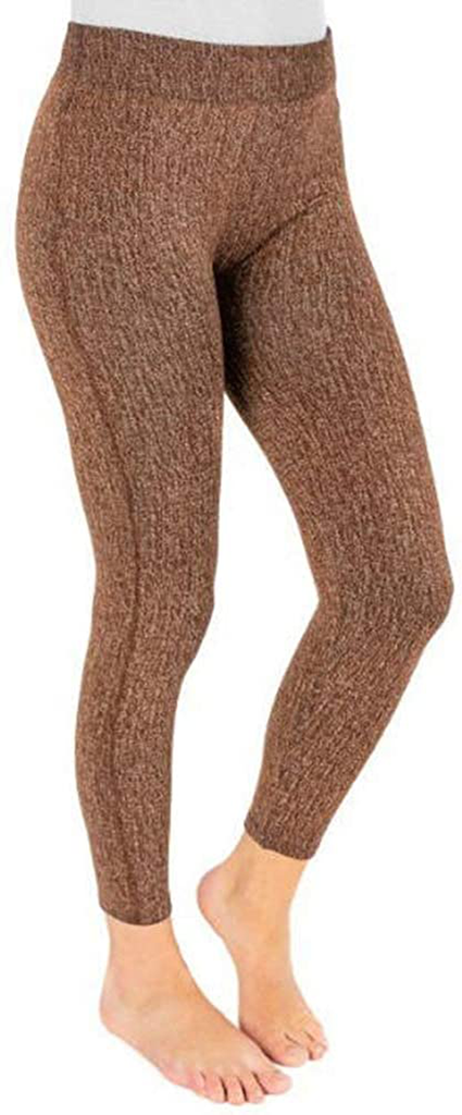 MUK LUKS Women's Fleece-Lined Faux Denim Leggings