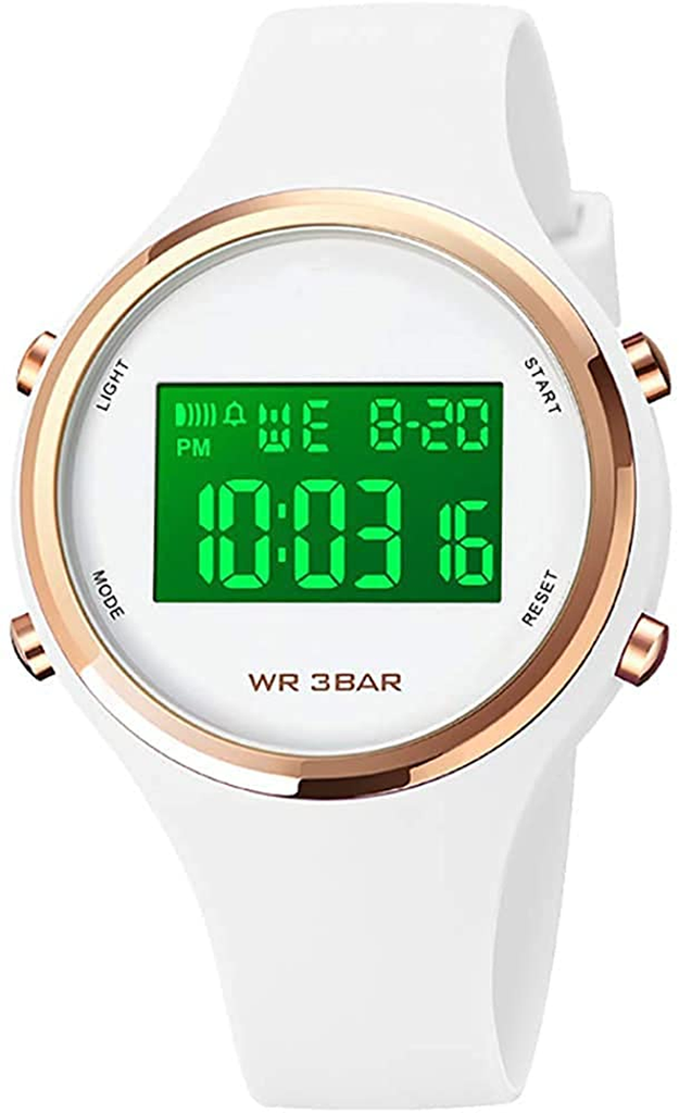 Women's Waterproof Sport Watch with Alarm Clock and LED Backlight