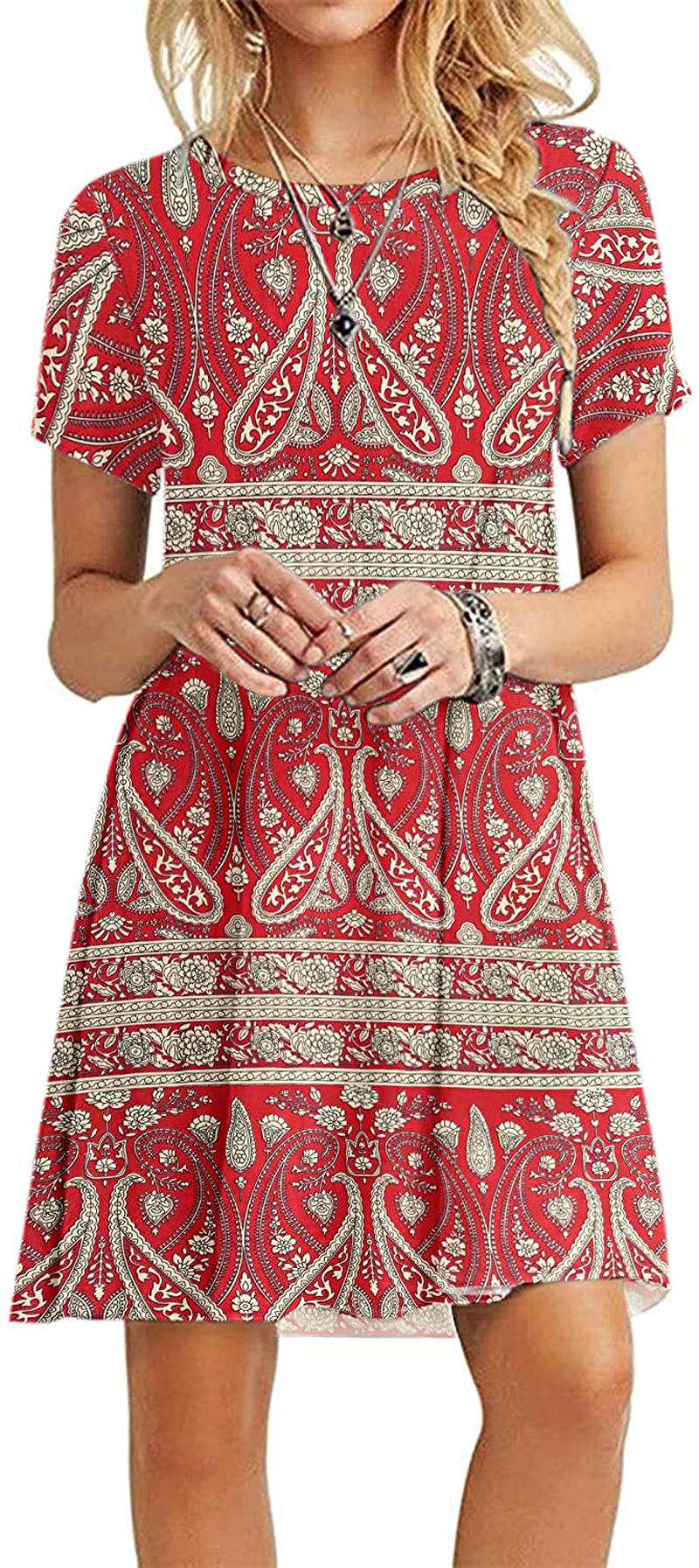 molerani women's casual plain simple t-shirt loose dress MOLERANI Women's Casual Plain Simple T-Shirt Loose Dress – MODAndME