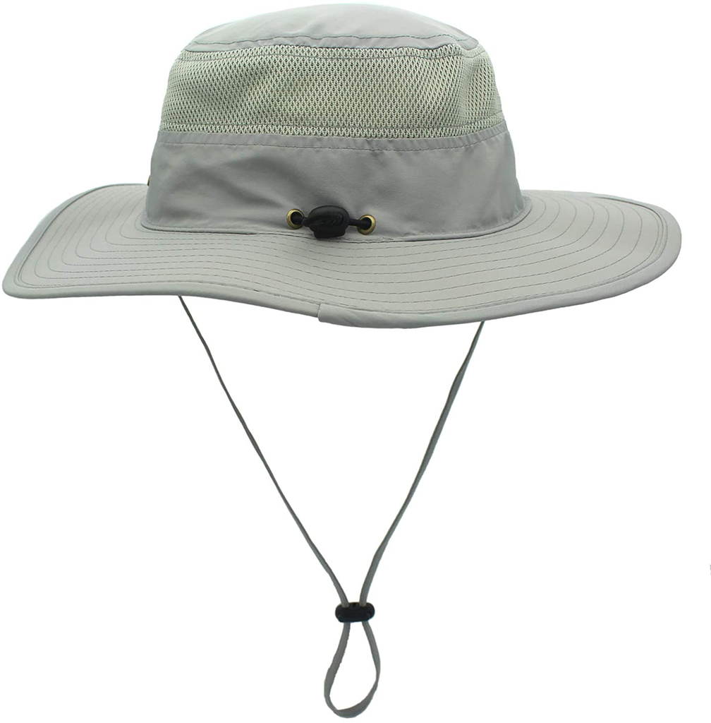 Home Prefer Men's Sun Hat UPF 50+ Wide Brim Bucket Hat Windproof Fishing Hats