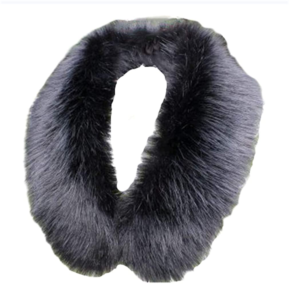 LDFWAY Faux Fur Collar Scarf Hood Collar Shawl Stole Neck Warmer for Winter Coat