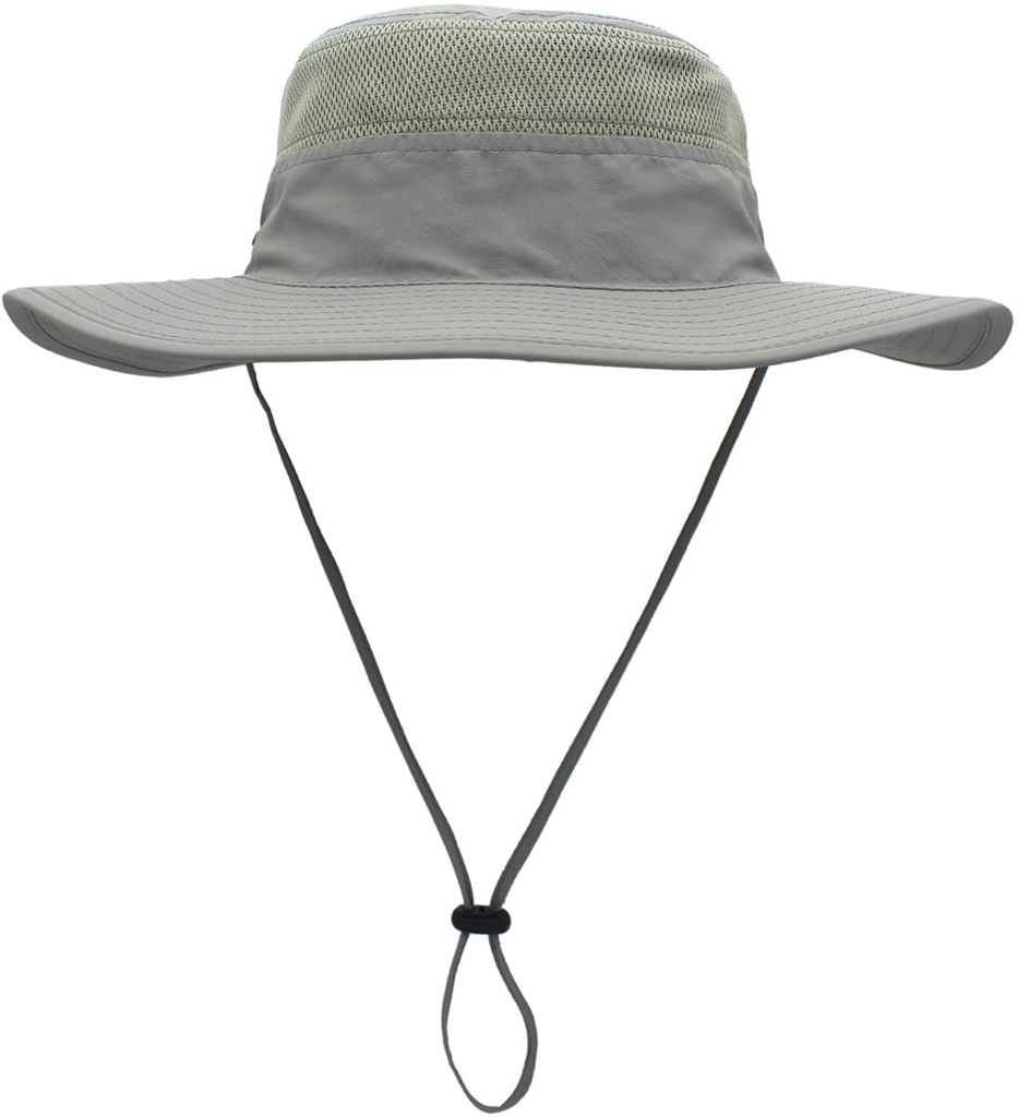 Home Prefer Men's Sun Hat UPF 50+ Wide Brim Bucket Hat Windproof Fishing Hats