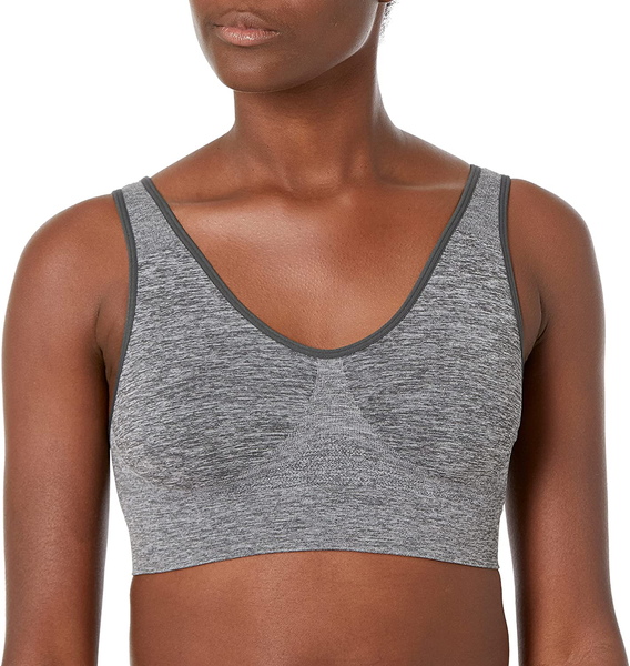 Hanes womens Comfy Support Wirefree Mhg795 bras, Gravel Grey