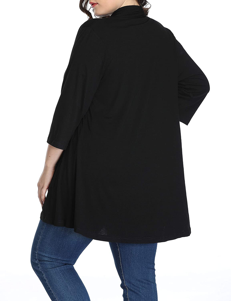 Shiaili Long Plus Size Cardigans for Women Easy to Wear Open Front Clothing