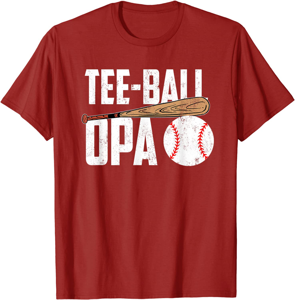 Mens Tee Ball Opa Vintage Ball Funny Tball Opa Baseball T-Shirt