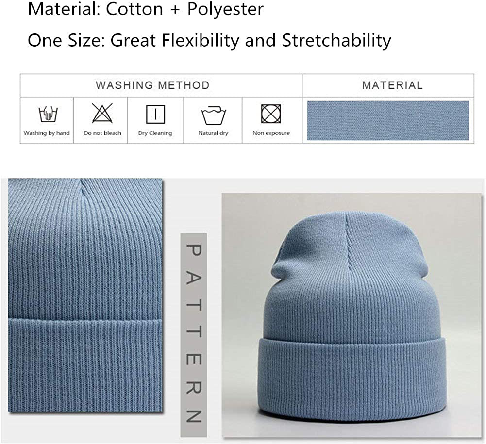 TYONMUJO Unisex Adult Knit Beanie for Men Women Warm Snug Hat Cap