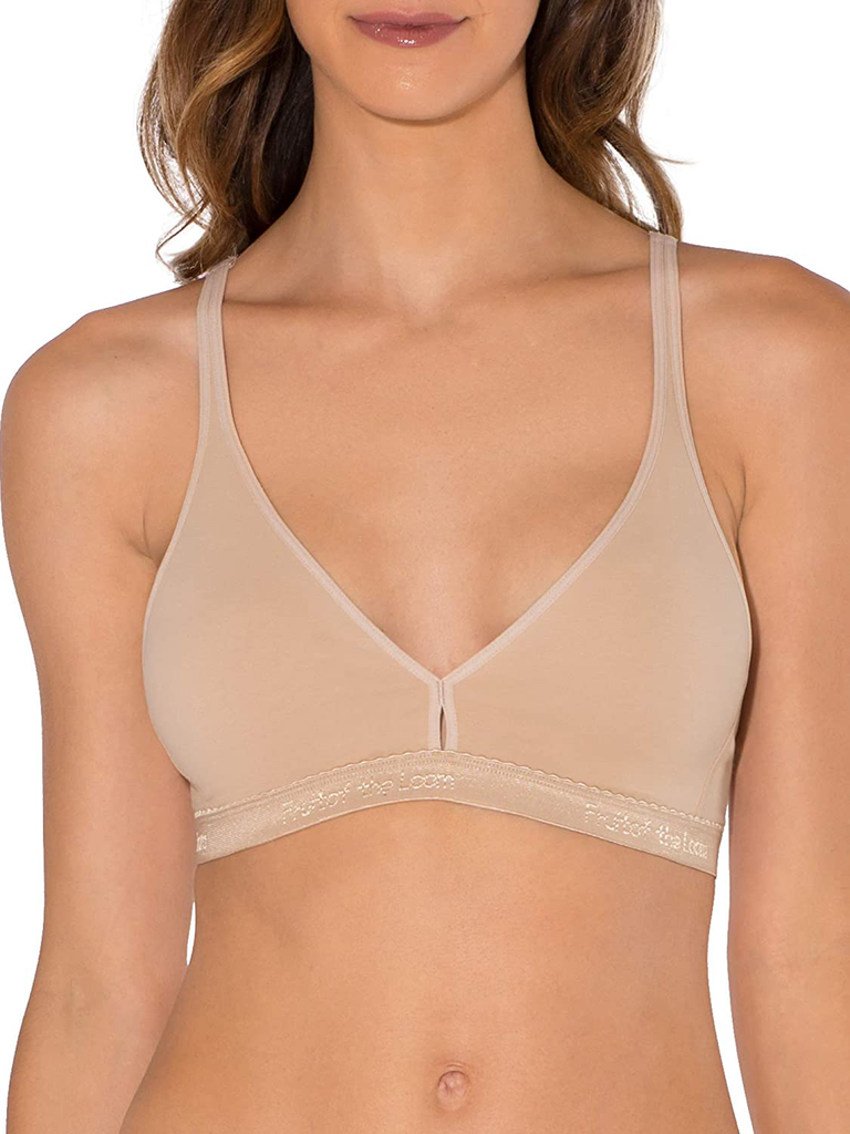Fruit of the Loom Women's Wirefree Cotton Bralette, 2-Pack