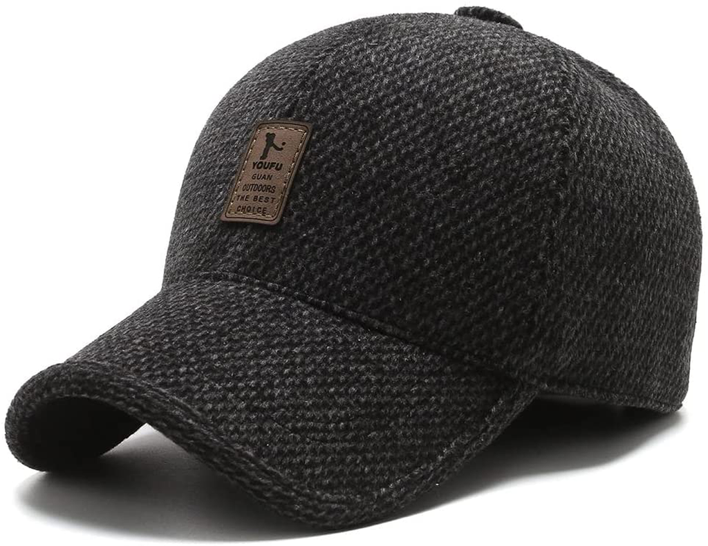 Men's Winter Hat with Visor & Earflaps
