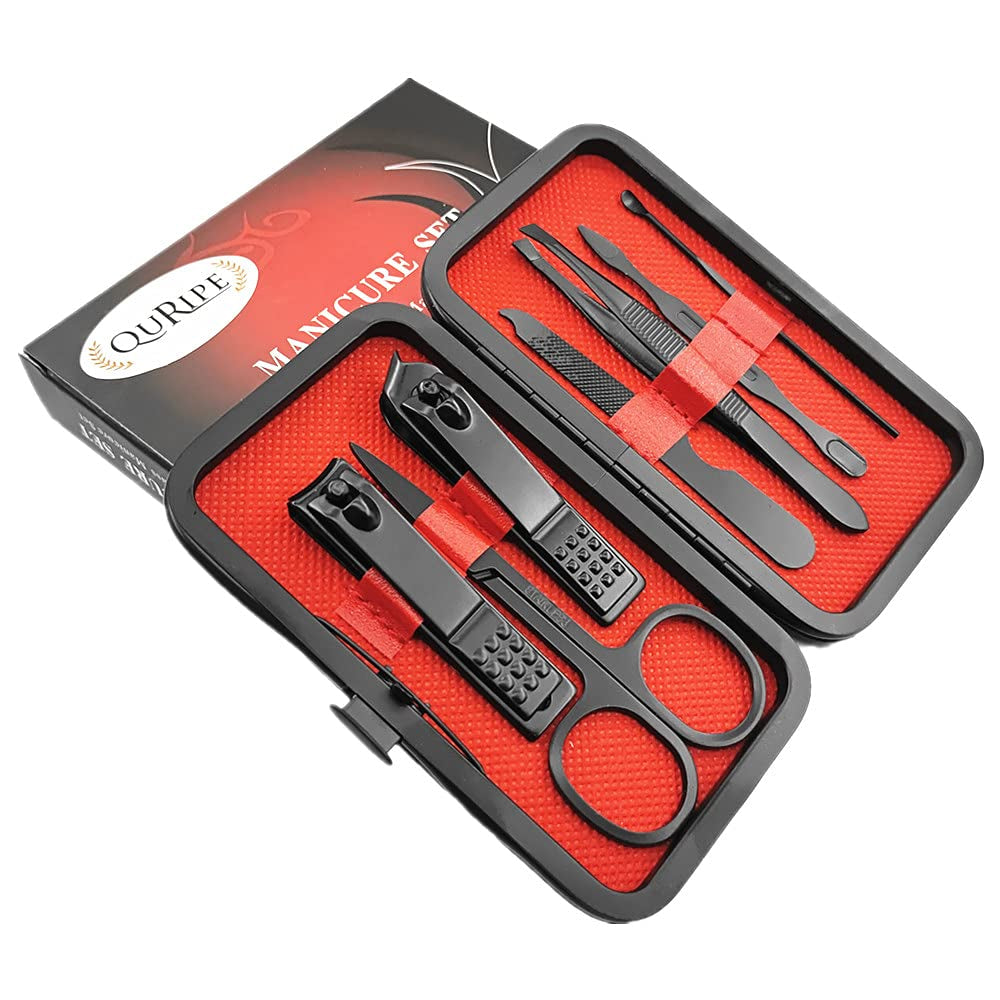 7Pc Manicure Set, Nail Clippers Kit, Stainless Steel Manicure Kit, Nail Clipping Tools Portable Travel Grooming Kit