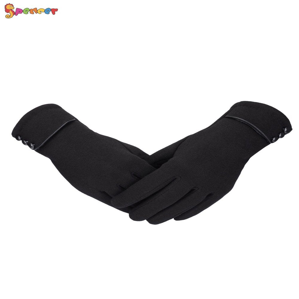 Women's Touchscreen Gloves Winter Warm Thermal Soft Lined Thick Texting Gloves Windproof Driving Gloves for Ladies Black