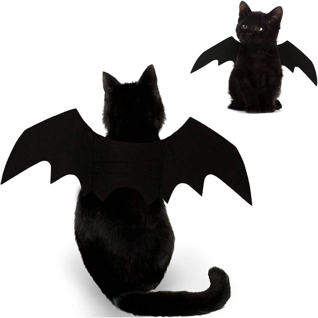  Cat Halloween Costume - Black Cat Bat Wings Cosplay - Pet Costumes Apparel for Cat Small Dogs Puppy for Cat Dress Up Accessories