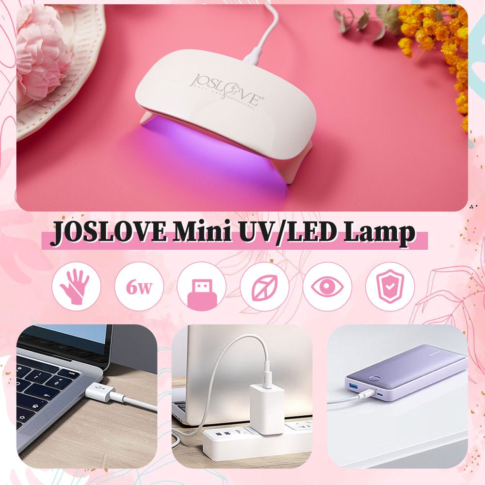 Mini UV LED Nail Lamp Portable Gel Light Mouse Shape Pocket Size Nail Dryer with USB for All Gel Polish Poly Extension