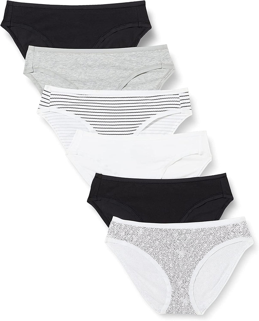Essentials Women's Cotton Bikini Brief Underwear (Available in plus Size), Multipacks