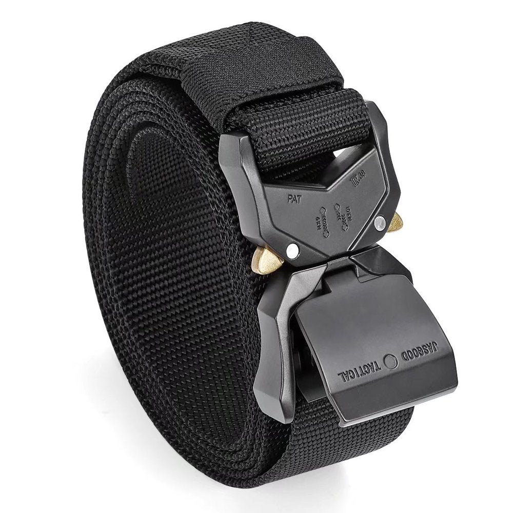 Belts for Men Nylon Belt for Hiking Golf Web Work Belt for Jeans Men'S Black Belt Adjustable Buckle