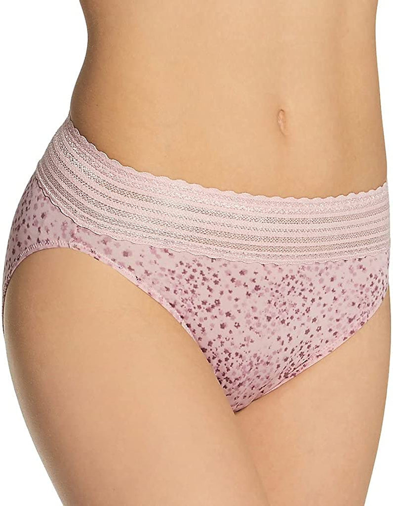 Women's  No Pinching No Problems Dig-Free Comfort Waist with Lace Microfiber Hi-Cut 5109J