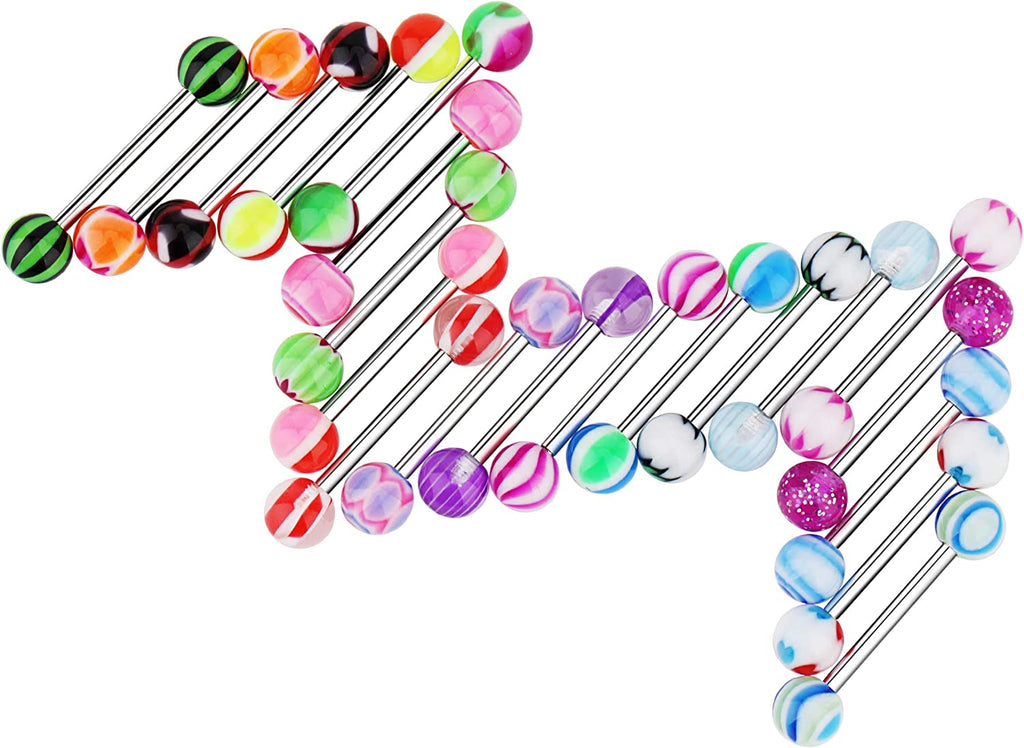 14G Tongue Rings Assorted Colors