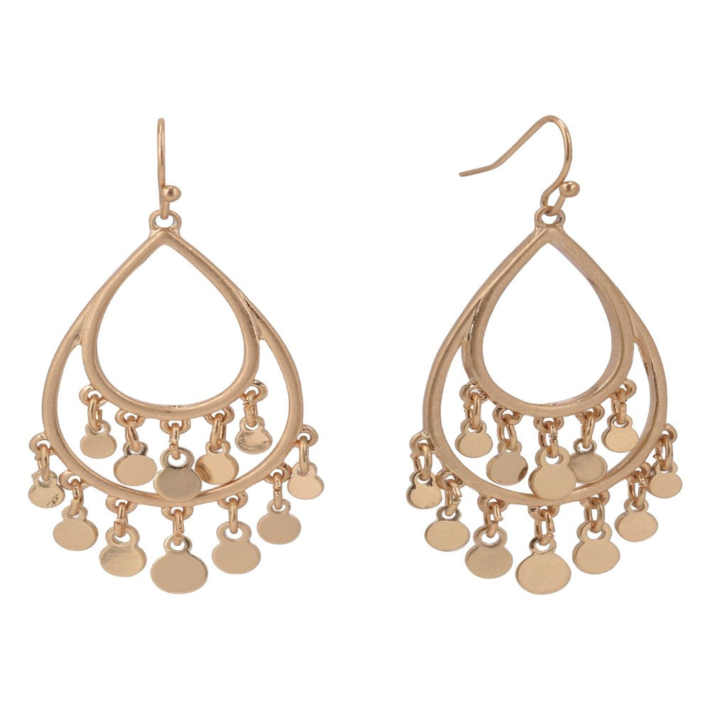  Women's Jewelry, Gold-Tone Soft Hammered Drop Duo Earring Set