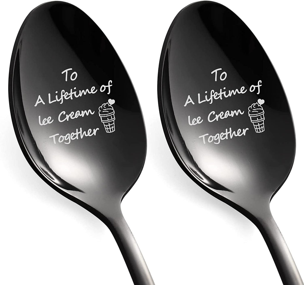 2 Piece His and Hers Ice Cream Spoon