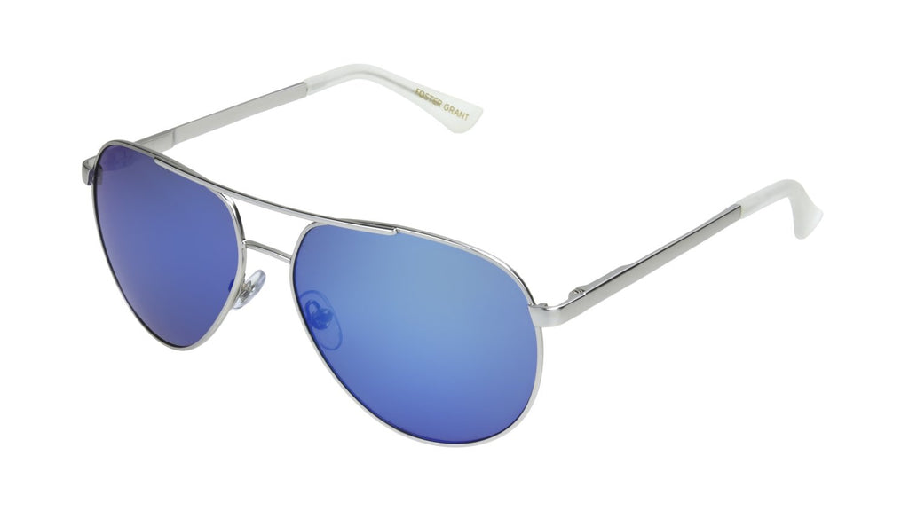 Men's Aviator Silver Sunglasses