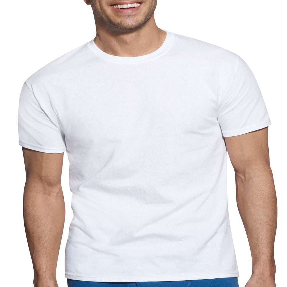 10 Pack Men's Super Value Pack White Crew T-Shirt Undershirts
