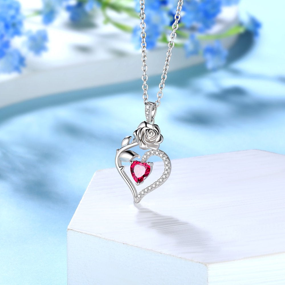 925 Sterling Silver Birthstone Necklace