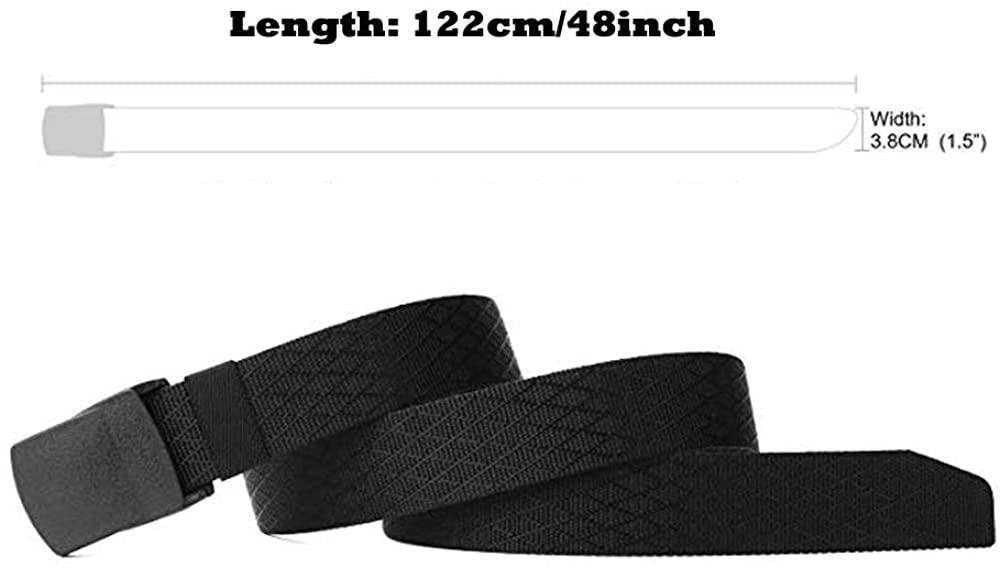 Men's Tactical Belt, Yuepin Polyester Outdoor Military Web Belt Tactical Webbing Belt Nickel Free