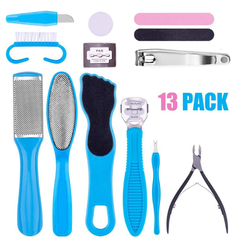 13Pcs Stainless Steel Nail Clippers Set, Professional Manicure Pedicure Set Nail Kit for Home