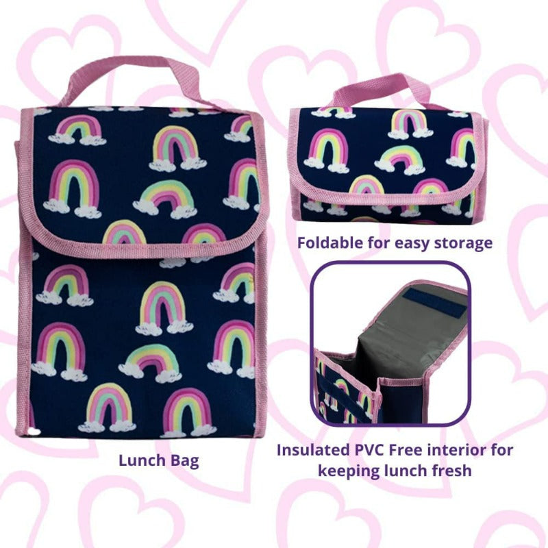 Rainbow Backpack and Lunchbox Set